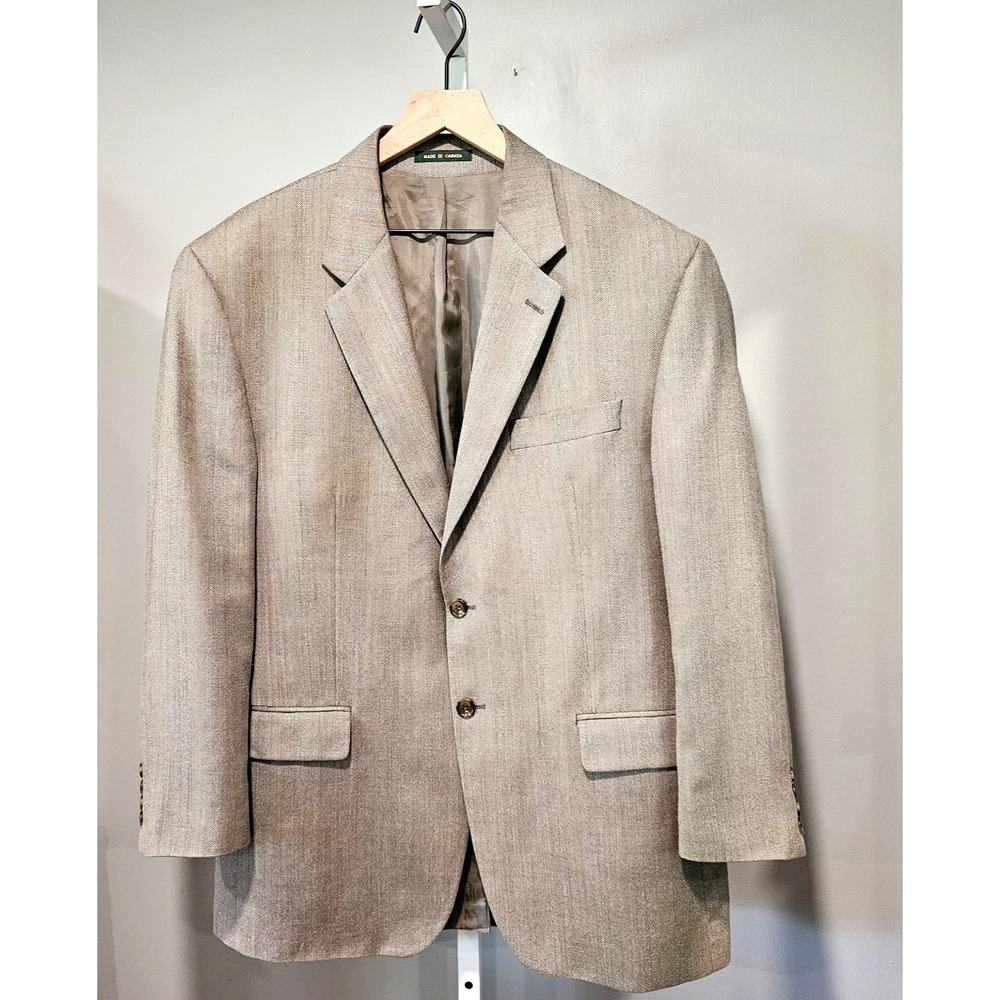 Lauren Ralph Lauren Mens 44R Sport Coat Brown Silk/Wool Classic Fit 2 Button